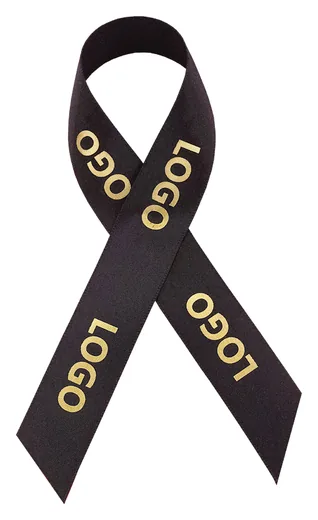 Printed strip folded into an awareness style loop