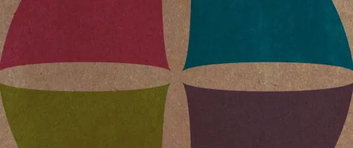The same four color flexo ink logo printed on a kraft paper shopping bag, reading darker