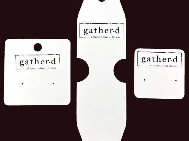 White bracelet foldover cards and earring cards with printed boutique logo